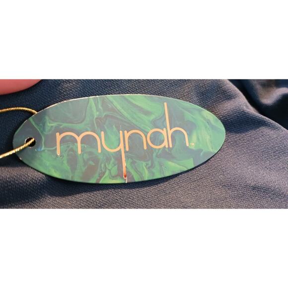 Mynah Womens Size Large Ocean Halter Swimsuit Tankini Top Removable Cups Nwt New - Picture 6 of 8